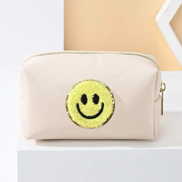 Bags New Smiley Face Makeup Bag Beige Poshmark